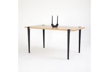 Matbord Pineios 150x75 cm Brun/Svart - Hanah Home - Möbler - Bord & matgrupp - Matbord & köksbord