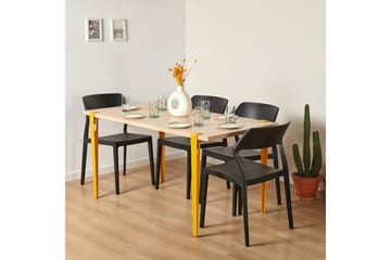 Matbord Pineios 150x75 cm Brun/Gul - Hanah Home - Möbler - Bord & matgrupp - Matbord & köksbord