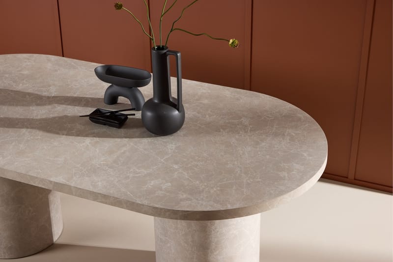 Matbord Peach Narvik Dining Table 100x200 cm - Beige Marblelook / Beige - Möbler - Bord & matgrupp - Matbord & köksbord