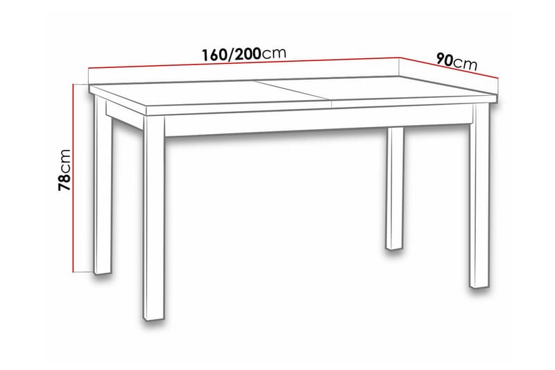 Matbord Patrickswell 90 cm - Vit - Matbord & köksbord