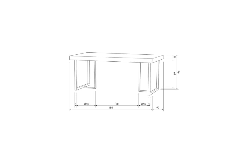 Matbord Prami 180 cm - Natural - Matbord & köksbord
