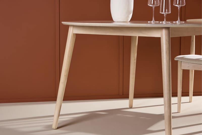 Matbord Peach Flora Dining Table ø120 - Whitewash / Veneer Whitewash - Möbler - Bord & matgrupp - Matbord & köksbord