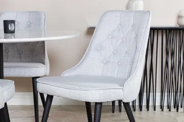 Admira Matgrupp 106 cm inkl 4 Valera Stolar - Vit/Svart/Grå - Möbler - Bord & matgrupp - Matgrupp