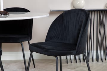 Admira Matgrupp 106 cm Rund inkl 4 Foyos Stolar - Marmor/Vit/Svart - Möbler - Bord & matgrupp - Matgrupp