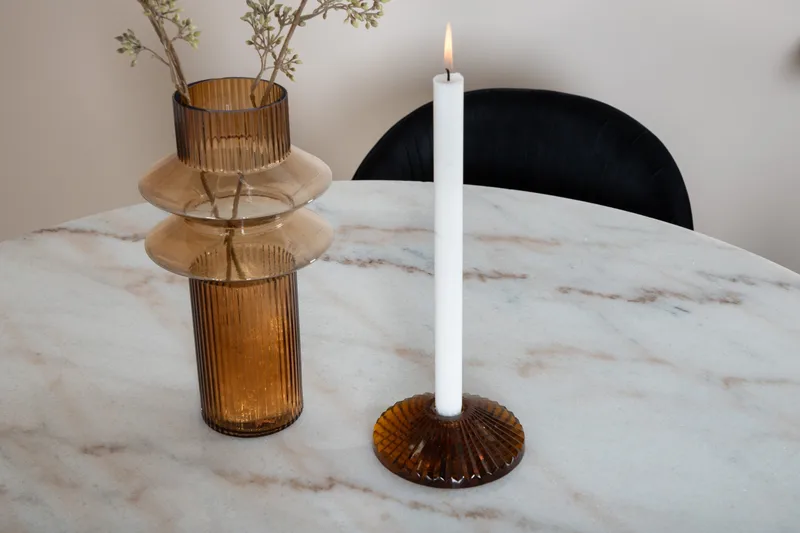 Admira Matgrupp 106 cm Rund inkl 4 Foyos Stolar - Marmor/Vit/Svart - Möbler - Bord & matgrupp - Matgrupp