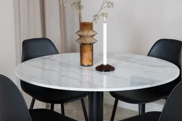 Admira Matgrupp 106 cm Rund inkl 4 Ypas Stolar - Marmor/Vit/Svart - Möbler - Bord & matgrupp - Matgrupp