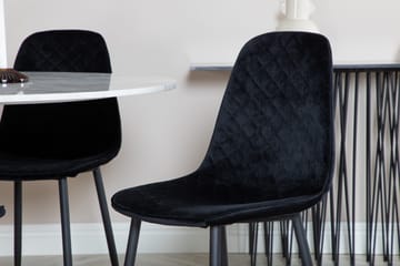 Admira Matgrupp 106 cm Rund inkl 4 Ypas Stolar - Marmor/Vit/Svart - Möbler - Bord & matgrupp - Matgrupp