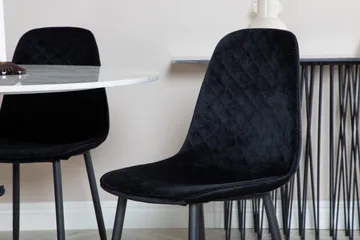 Admira Matgrupp 106 cm Rund inkl 4 Ypas Stolar - Marmor/Vit/Svart - Möbler - Bord & matgrupp - Matgrupp