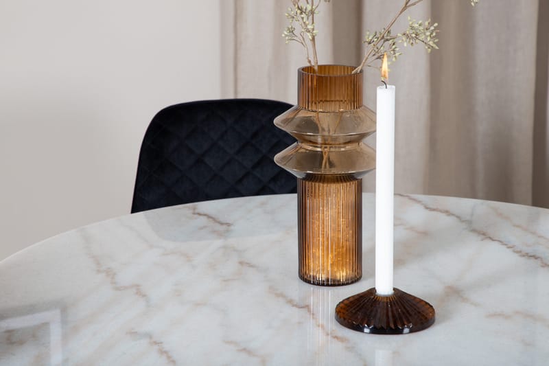 Admira Matgrupp 106 cm Rund inkl 4 Ypas Stolar - Marmor/Vit/Svart - Möbler - Bord & matgrupp - Matgrupp