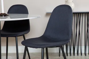 Admira Matgrupp 106 cm Rund inkl 4 Ypas Stolar - Marmor/Vit/Svart - Möbler - Bord & matgrupp - Matgrupp