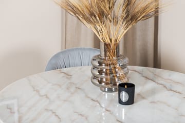 Admira Matgrupp 106 cm Runt Marmor inkl 4 Foyos Stolar - Vit/Svart/Grå - Möbler - Bord & matgrupp - Matgrupp