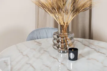 Admira Matgrupp 106 cm Runt Marmor inkl 4 Foyos Stolar - Vit/Svart/Grå - Möbler - Bord & matgrupp - Matgrupp