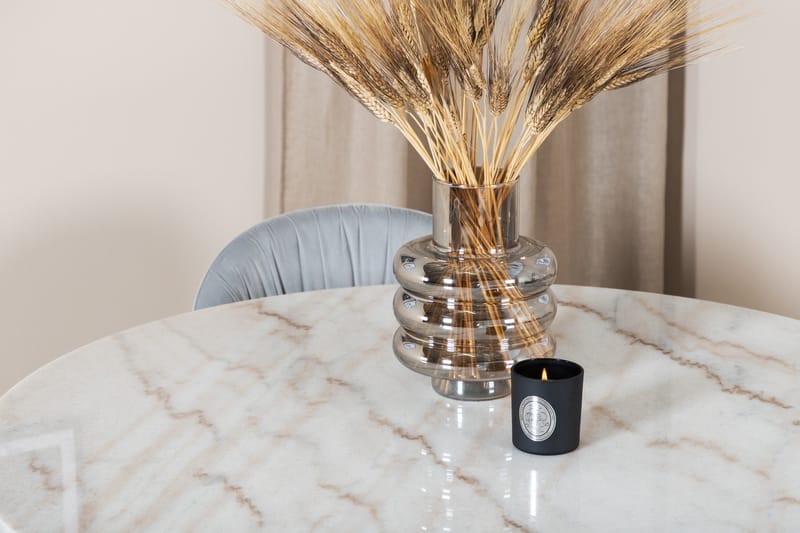 Admira Matgrupp 106 cm Runt Marmor inkl 4 Foyos Stolar - Vit/Svart/Grå - Möbler - Bord & matgrupp - Matgrupp