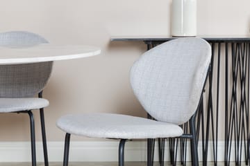 Admira Matgrupp 106 cm Runt Marmor inkl 4 Moncoll Stolar - Vit/Svart/Beige - Möbler - Bord & matgrupp - Matgrupp