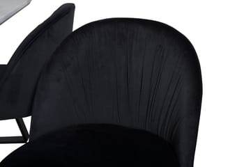 Admira Matgrupp 140 cm inkl 4 Foyos Stolar - Marmor/Vit/Svart - Möbler - Bord & matgrupp - Matgrupp