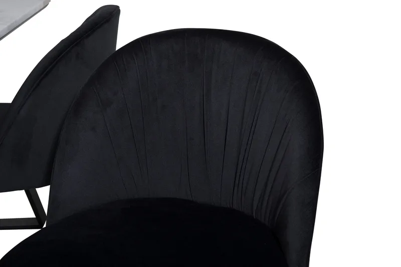 Admira Matgrupp 140 cm inkl 4 Foyos Stolar - Marmor/Vit/Svart - Möbler - Bord & matgrupp - Matgrupp