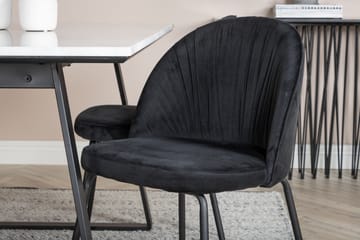 Admira Matgrupp 140 cm inkl 4 Foyos Stolar - Marmor/Vit/Svart - Möbler - Bord & matgrupp - Matgrupp