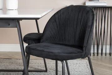 Admira Matgrupp 140 cm inkl 4 Foyos Stolar - Marmor/Vit/Svart - Möbler - Bord & matgrupp - Matgrupp