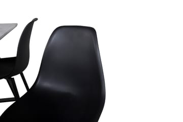 Admira Matgrupp 140 cm inkl 4 Ypas Stolar - Marmor/Vit/Svart - Möbler - Bord & matgrupp - Matgrupp