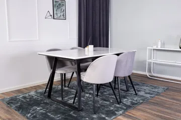 Admira Matgrupp med 4 Valerie Köksstol Sammet - Möbler - Bord & matgrupp - Matgrupp