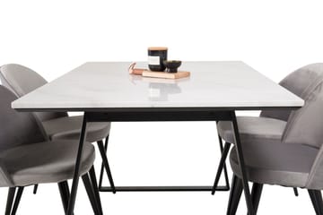 Admira Matgrupp med 4 Valerie Köksstol Sammet - Möbler - Bord & matgrupp - Matgrupp