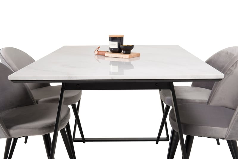 Admira Matgrupp med 4 Valerie Köksstol Sammet - Möbler - Bord & matgrupp - Matgrupp