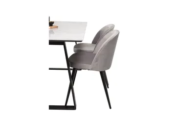 Admira Matgrupp med 4 Valerie Köksstol Sammet - Möbler - Bord & matgrupp - Matgrupp