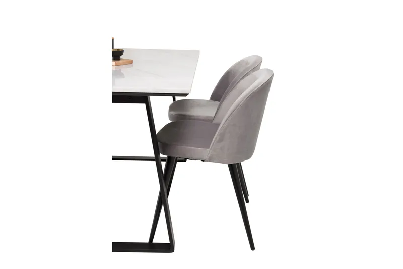 Admira Matgrupp med 4 Valerie Köksstol Sammet - Möbler - Bord & matgrupp - Matgrupp