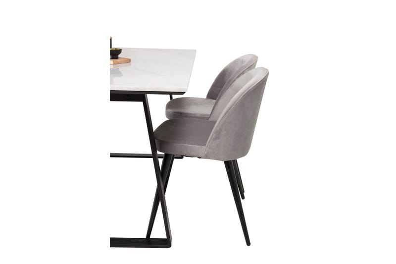 Admira Matgrupp med 4 Valerie Köksstol Sammet - Möbler - Bord & matgrupp - Matgrupp