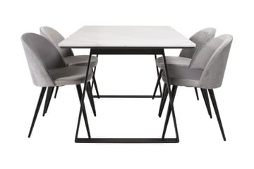 Admira Matgrupp med 4 Valerie Köksstol Sammet - Möbler - Bord & matgrupp - Matgrupp