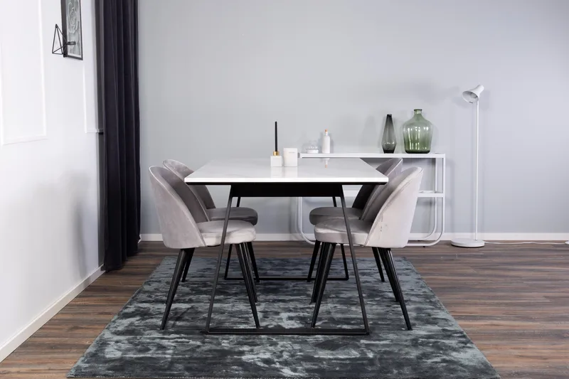 Admira Matgrupp med 4 Valerie Köksstol Sammet - Möbler - Bord & matgrupp - Matgrupp