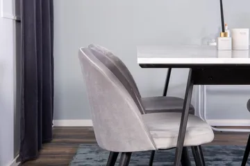 Admira Matgrupp med 4 Valerie Köksstol Sammet - Möbler - Bord & matgrupp - Matgrupp