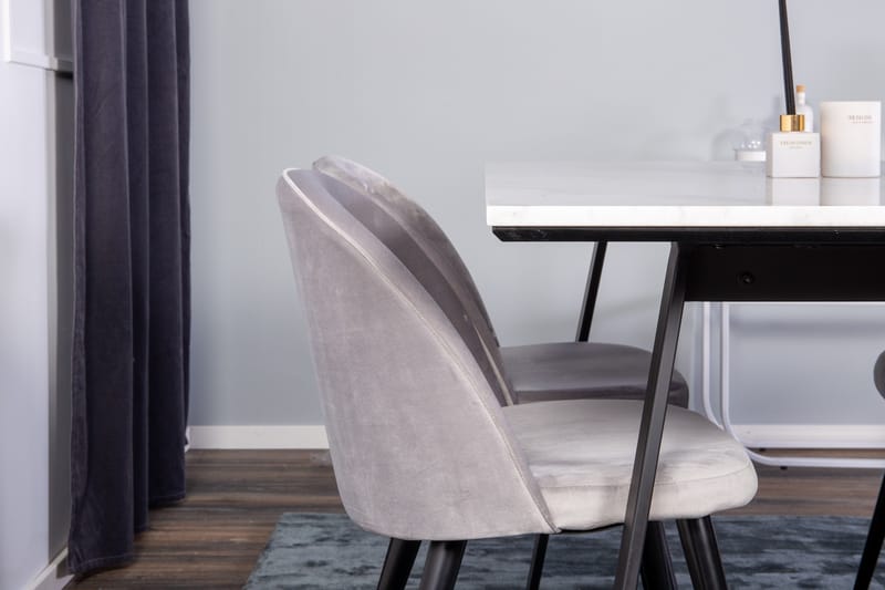 Admira Matgrupp med 4 Valerie Köksstol Sammet - Möbler - Bord & matgrupp - Matgrupp