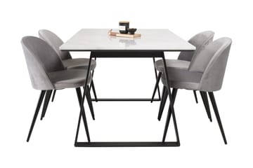 Admira Matgrupp med 4 Valerie Köksstol Sammet - Möbler - Bord & matgrupp - Matgrupp