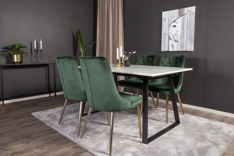 Admira Matgrupp med 4 Valerie Lyx Sammetsstol - Möbler - Bord & matgrupp - Matgrupp