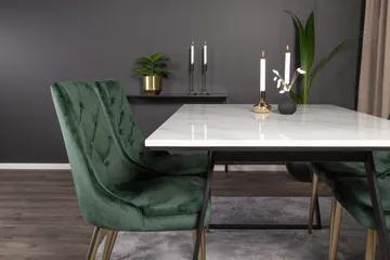 Admira Matgrupp med 4 Valerie Lyx Sammetsstol - Möbler - Bord & matgrupp - Matgrupp