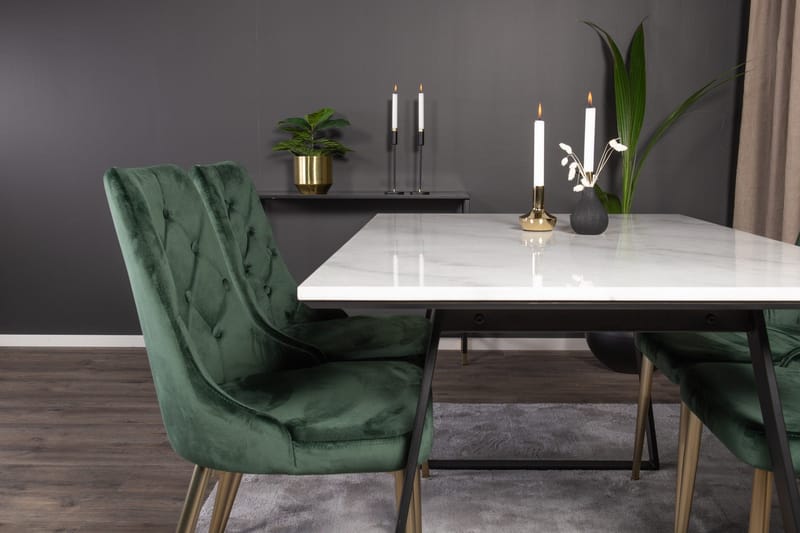 Admira Matgrupp med 4 Valerie Lyx Sammetsstol - Möbler - Bord & matgrupp - Matgrupp