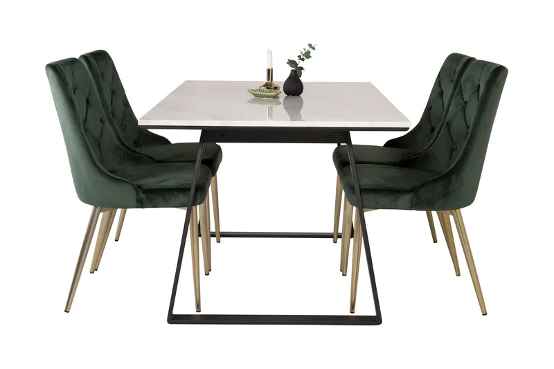 Admira Matgrupp med 4 Valerie Lyx Sammetsstol - Möbler - Bord & matgrupp - Matgrupp