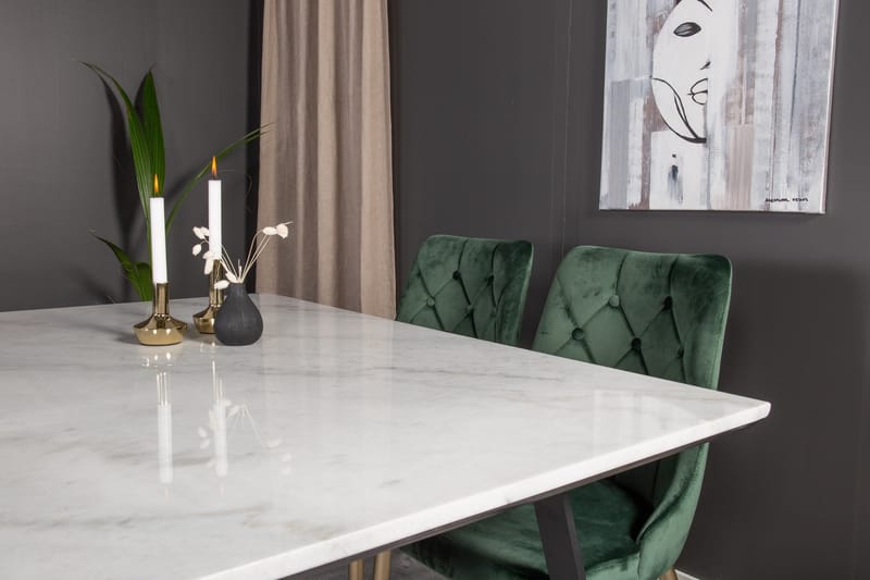 Admira Matgrupp med 4 Valerie Lyx Sammetsstol - Möbler - Bord & matgrupp - Matgrupp