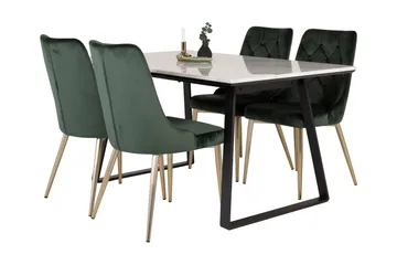 Admira Matgrupp med 4 Valerie Lyx Sammetsstol - Möbler - Bord & matgrupp - Matgrupp