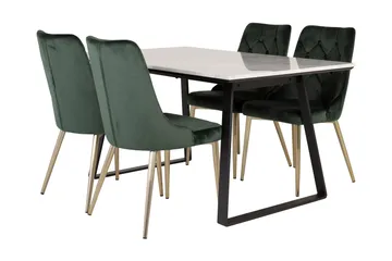 Admira Matgrupp med 4 Valerie Lyx Sammetsstol - Möbler - Bord & matgrupp - Matgrupp