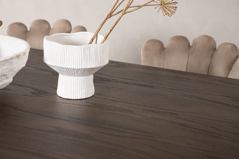 Matgrupp Alismo  220 cm Oval med 2 Limhamn stolar - Beige - Möbler - Bord & matgrupp - Matgrupp