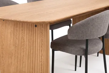 Alma Matgrupp rektangulärt 180 cm Ek med 6 Sawako Matstolar - Ek - Möbler - Bord & matgrupp - Matgrupp