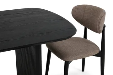 Alma Matgrupp rektangulärt 180 cm Svart med 6 Molly Matstolar - Svart - Möbler - Bord & matgrupp - Matgrupp