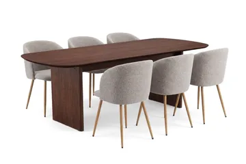 220 cm - Svartlaserad ek