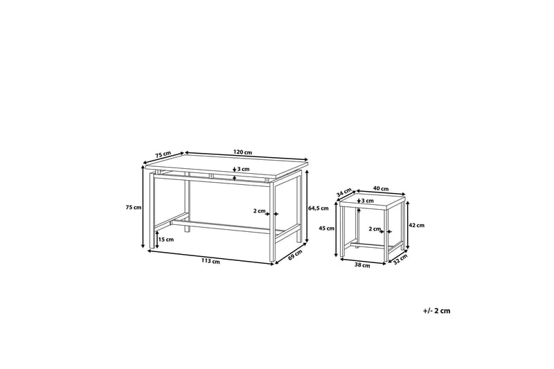Arlington Matgrupp 75 cm - Svart - Möbler - Bord & matgrupp - Matgrupp