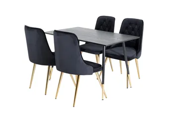 Balisa Matbord 120 cm med 4 st Valerie Lyx Sammetsstol - Möbler - Bord & matgrupp - Matgrupp