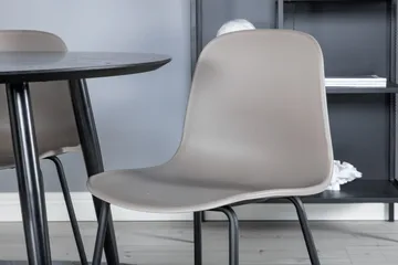 Balisa Matgrupp 115 cm Rund inkl 4 Kullersbro Stolar - Svart/Beige - Möbler - Bord & matgrupp - Matgrupp