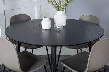 Balisa Matgrupp 115 cm Rund inkl 4 Kullersbro Stolar - Svart/Beige - Möbler - Bord & matgrupp - Matgrupp