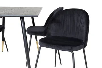 Balisa Matgrupp 120 cm inkl 4 Foyos Stolar - Svart - Möbler - Bord & matgrupp - Matgrupp